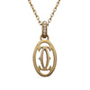 カルティエ Cartier ロゴドゥーブル ダイヤネックレス K18PG ダイヤモンド ジュエリー