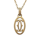 カルティエ Cartier ロゴドゥーブル ダイヤネックレス K18PG ダイヤモンド ジュエリー