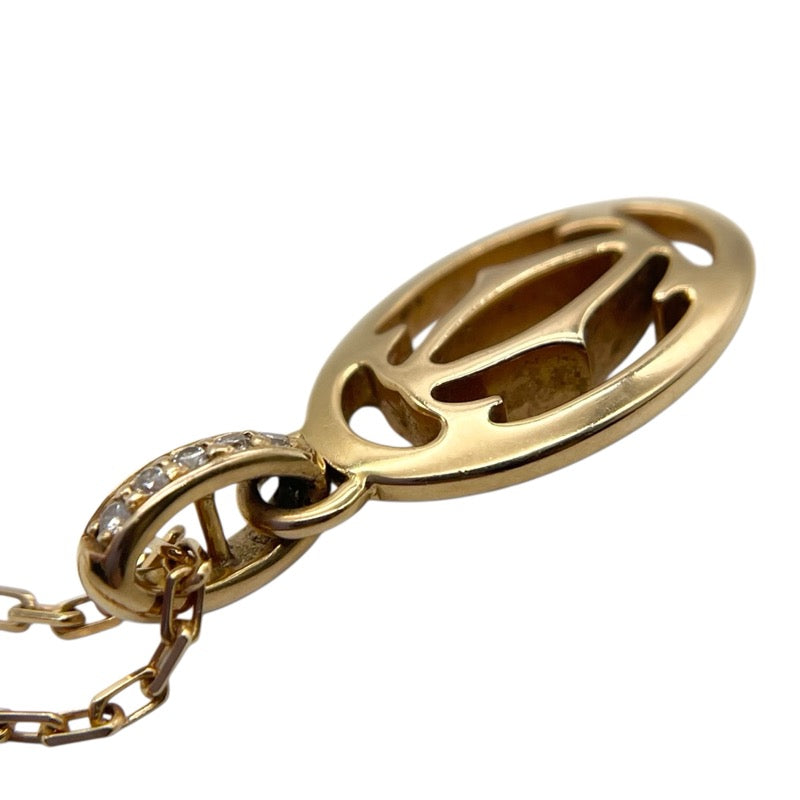 カルティエ Cartier ロゴドゥーブル ダイヤネックレス K18PG