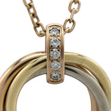カルティエ Cartier トリニティ ダイヤネックレス イエローゴールド×ホワイトゴールド×ピンクゴールド 750 ダイヤモンド ジュエリー