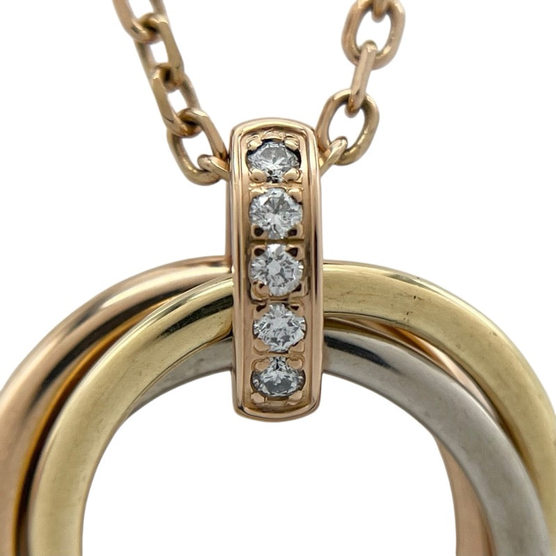 カルティエ Cartier トリニティ ダイヤネックレス イエローゴールド