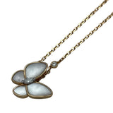 ヴァンクリーフ＆アーペル Van Cleef & Arpels ドゥパピヨンネックレス ピンクゴールド Au750/マザーオブ/ダイヤモンド ジュエリー