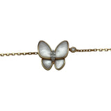 ヴァンクリーフ＆アーペル Van Cleef & Arpels ドゥパピヨンネックレス ピンクゴールド Au750/マザーオブ/ダイヤモンド ジュエリー