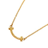 ティファニー TIFFANY＆CO Tスマイルネックレスミニ ゴールド 750PG ジュエリー
