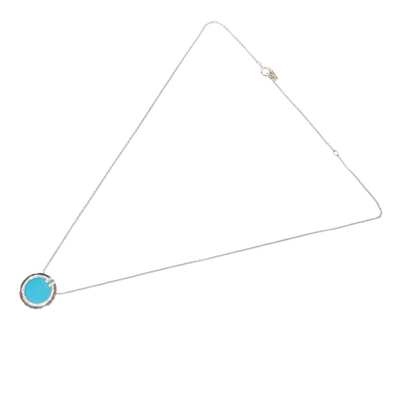 ティファニー TIFFANY＆CO TTWOネックレス シルバー/ブルー 750WG/ターコイズ/ダイヤモンド アクセサリー