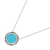 ティファニー TIFFANY＆CO TTWOネックレス シルバー/ブルー 750WG/ターコイズ/ダイヤモンド アクセサリー