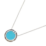 ティファニー TIFFANY＆CO TTWOネックレス シルバー/ブルー 750WG/ターコイズ/ダイヤモンド アクセサリー