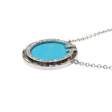 ティファニー TIFFANY＆CO TTWOネックレス シルバー/ブルー 750WG/ターコイズ/ダイヤモンド アクセサリー