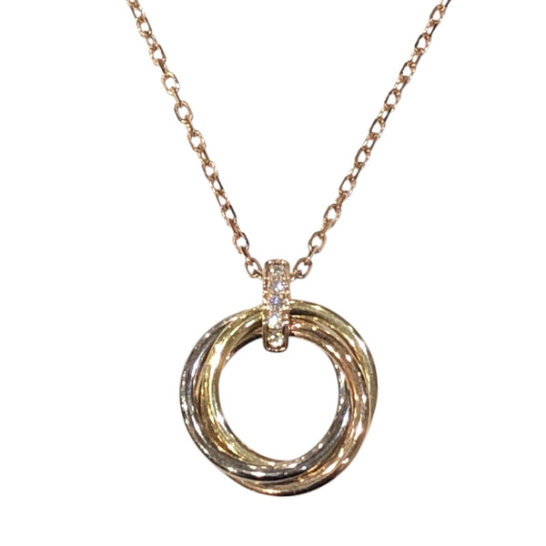 カルティエ Cartier トリニティダイヤネックレス ゴールド 750PG ジュエリー