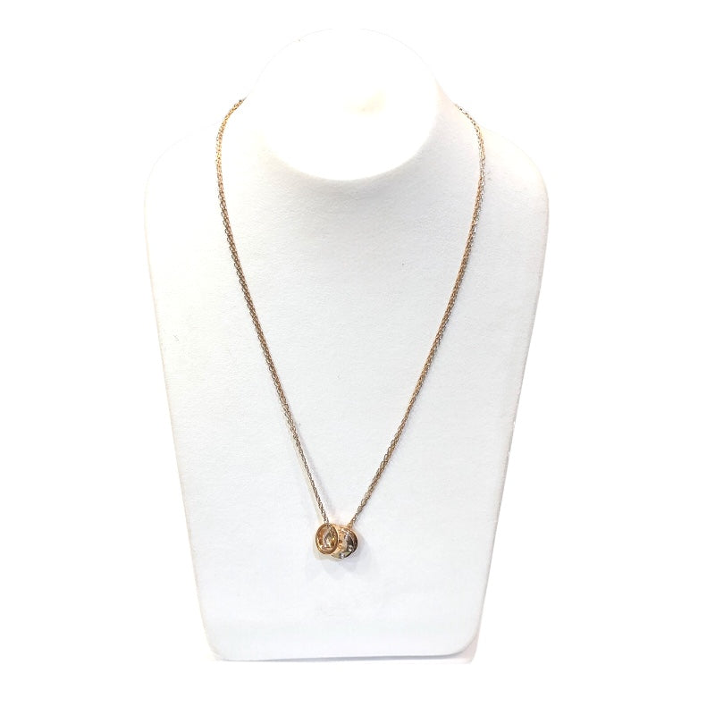 カルティエ Cartier ラブスリーフープダイヤネックレス ゴールド K18ピンクゴールド 750ピンクゴールド ジュエリー