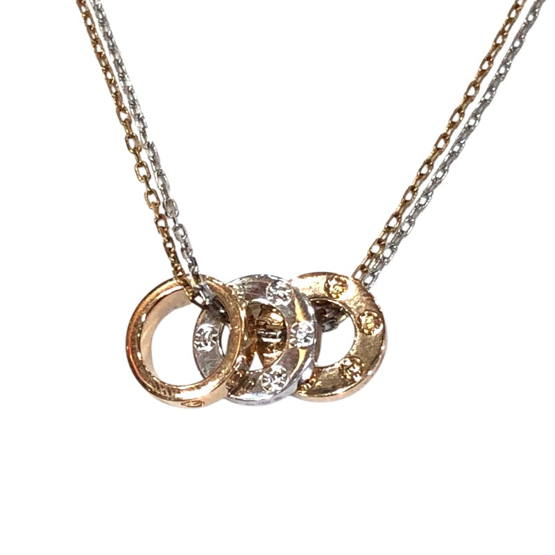 カルティエ Cartier ラブスリーフープダイヤネックレス ゴールド K18ピンクゴールド 750ピンクゴールド ジュエリー