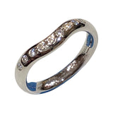 ティファニー TIFFANY＆CO カーブドバンドリング9PD シルバー Pt950 ジュエリー