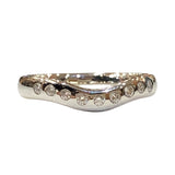 ティファニー TIFFANY＆CO カーブドバンドリング9PD シルバー Pt950 ジュエリー