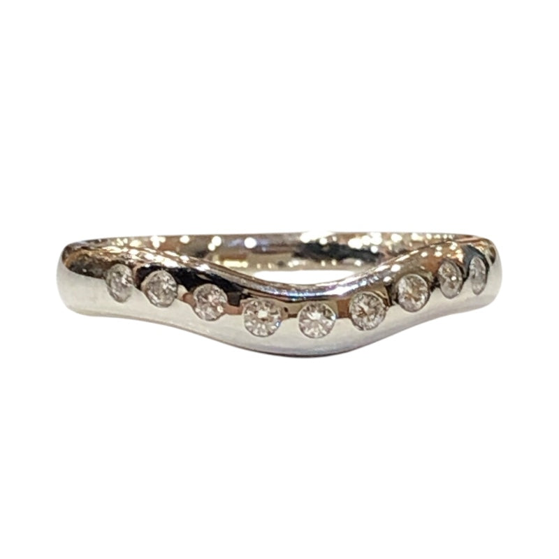 ティファニー TIFFANY＆CO カーブドバンドリング9PD シルバー Pt950 ジュエリー
