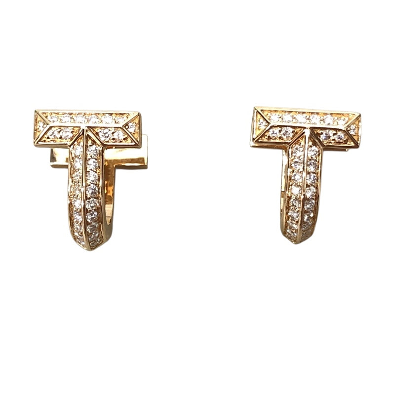 ティファニー TIFFANY＆CO Tワンハギーピアス ゴールド 750PG ジュエリー