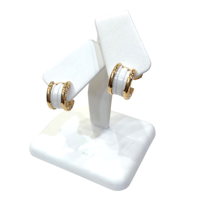 ブルガリ BVLGARI ビーゼロワンピアス ホワイト 750ピンクゴールド/セラミック ジュエリー