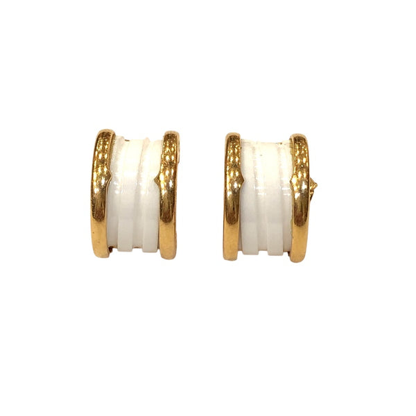 ブルガリ BVLGARI ビーゼロワンピアス ホワイト 750ピンクゴールド/セラミック ジュエリー