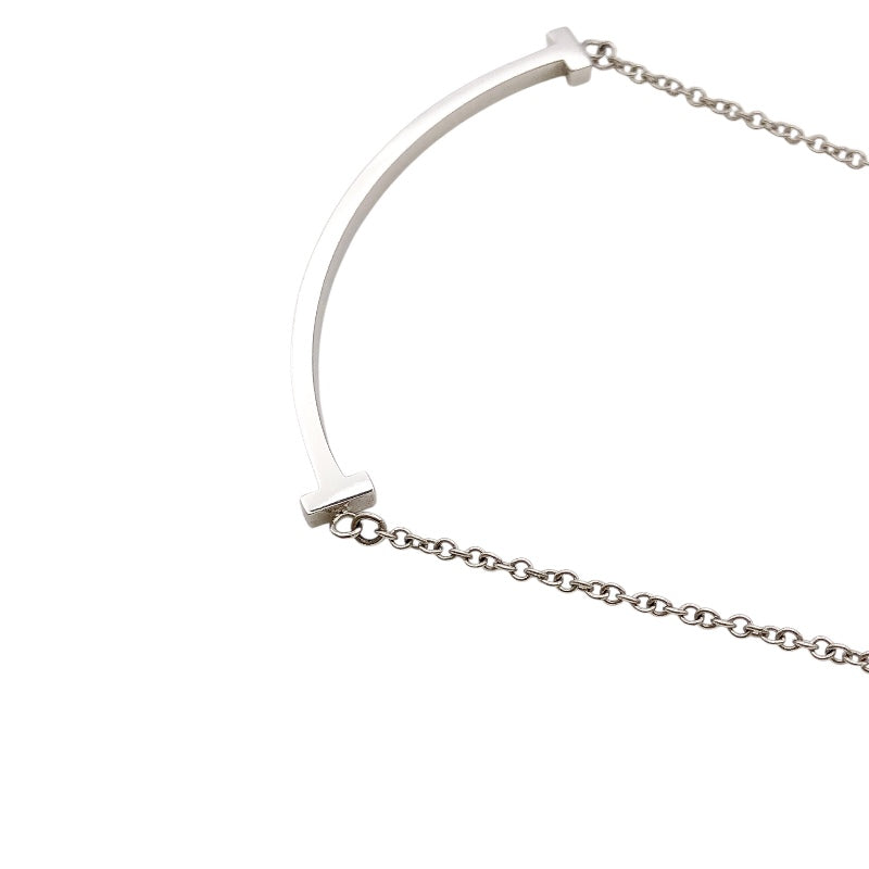 ティファニー TIFFANY＆CO Tスマイルネックレススモール ホワイトゴールド Au750 ジュエリー
