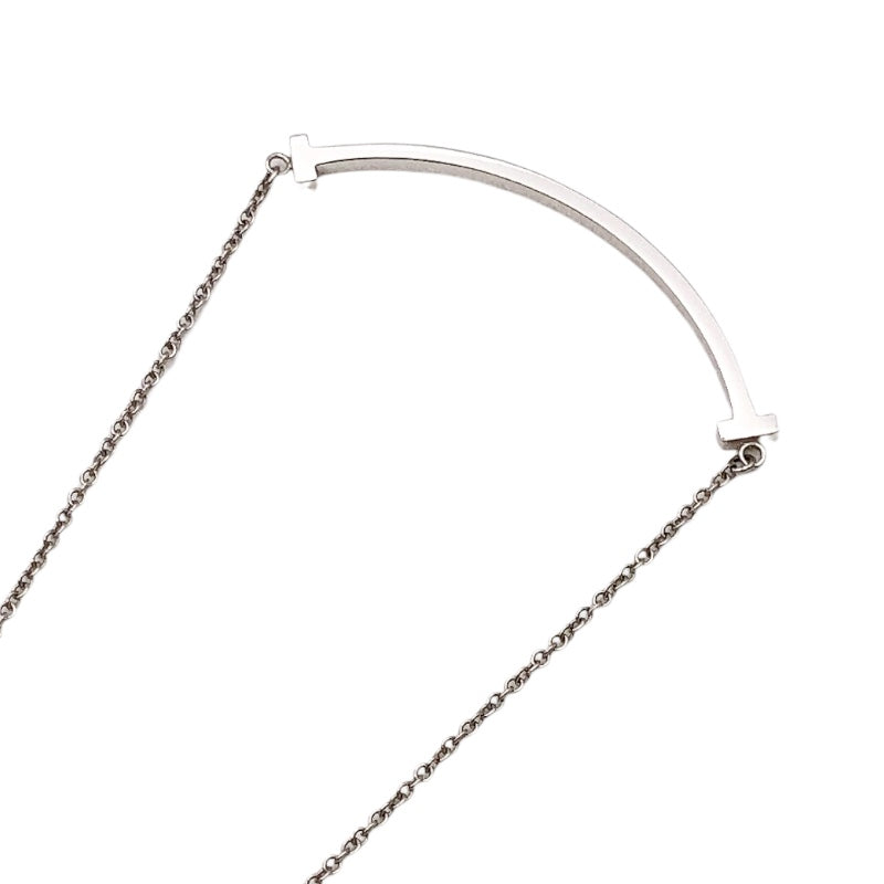 ティファニー TIFFANY＆CO Tスマイルネックレススモール ホワイトゴールド Au750 ジュエリー