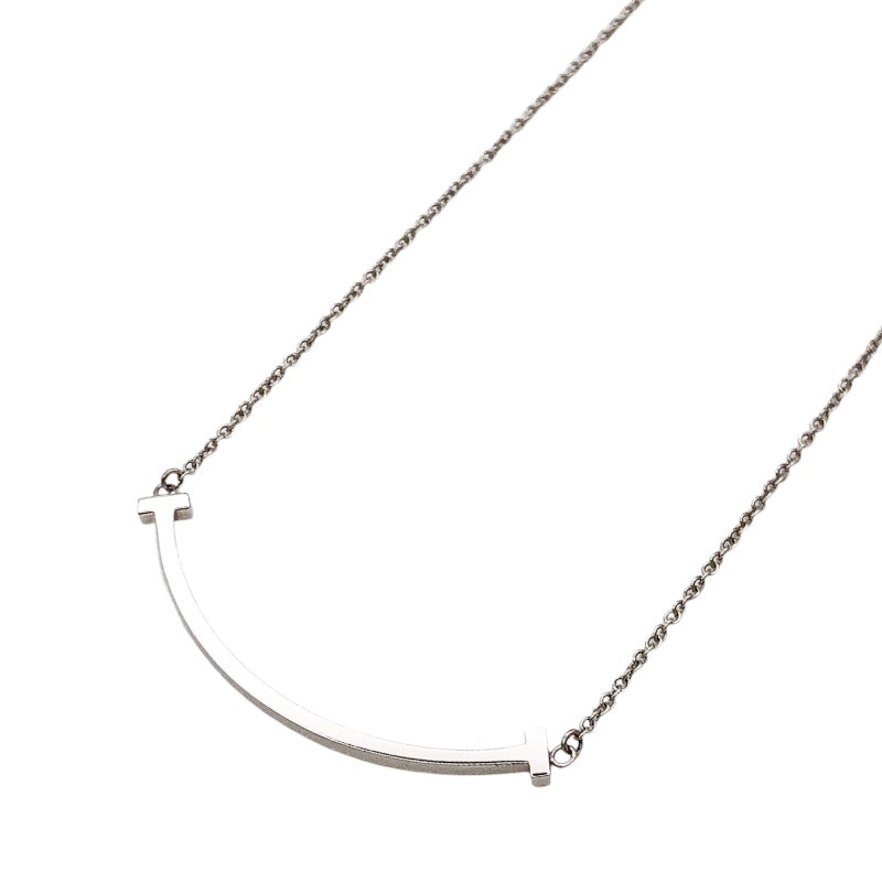 ティファニー TIFFANY＆CO Tスマイルネックレススモール ホワイトゴールド Au750 ジュエリー