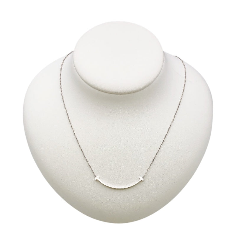 ティファニー TIFFANY＆CO Tスマイルネックレススモール ホワイトゴールド Au750 ジュエリー