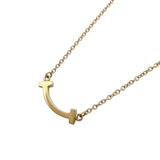 ティファニー TIFFANY＆CO Tスマイル ネックレス マイクロミニ イエローゴールド 750YG ジュエリー