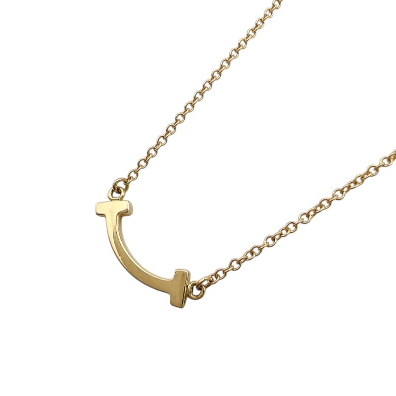 ティファニー TIFFANY＆CO Tスマイル ネックレス マイクロミニ イエローゴールド 750YG ジュエリー