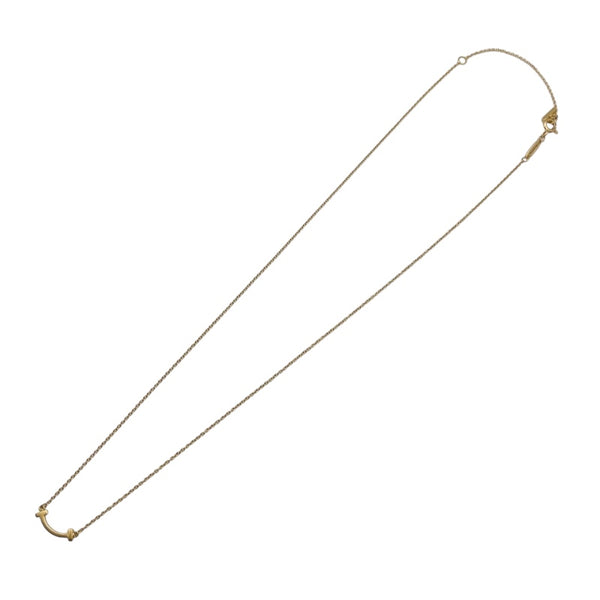 ティファニー TIFFANY＆CO Tスマイル ネックレス マイクロミニ イエローゴールド 750YG ジュエリー