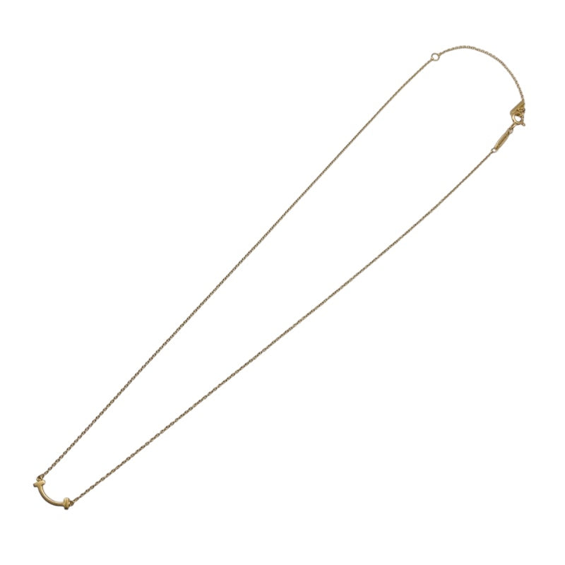 ティファニー TIFFANY＆CO Tスマイル ネックレス マイクロミニ イエローゴールド 750YG ジュエリー