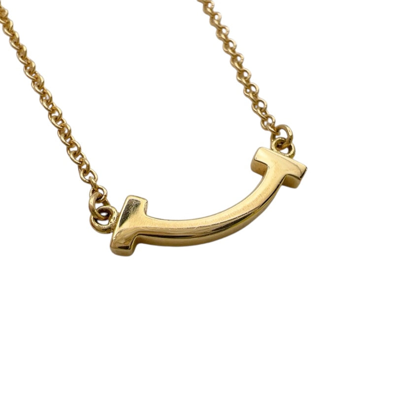 ティファニー TIFFANY＆CO Tスマイル ネックレス マイクロミニ イエローゴールド 750YG ジュエリー