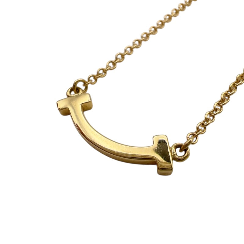 ティファニー TIFFANY＆CO Tスマイル ネックレス マイクロミニ イエローゴールド 750YG ジュエリー