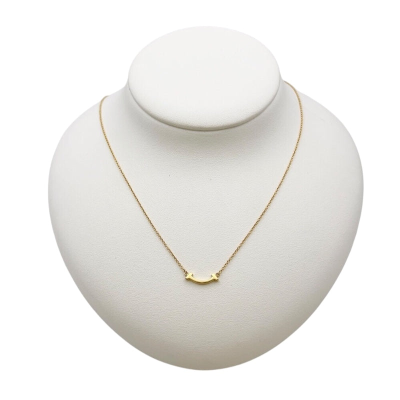 ティファニー TIFFANY＆CO Tスマイル ネックレス マイクロミニ イエローゴールド 750YG ジュエリー
