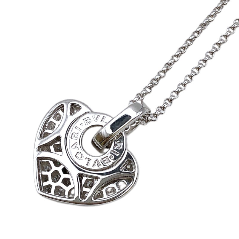 ブルガリ BVLGARI クオーレ ハート ネックレス K18WG ダイヤモンド