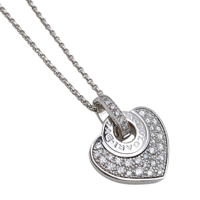 ブルガリ BVLGARI クオーレ　ハート　ネックレス K18WG ダイヤモンド ジュエリー