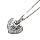 ブルガリ BVLGARI クオーレ　ハート　ネックレス K18WG ダイヤモンド ジュエリー