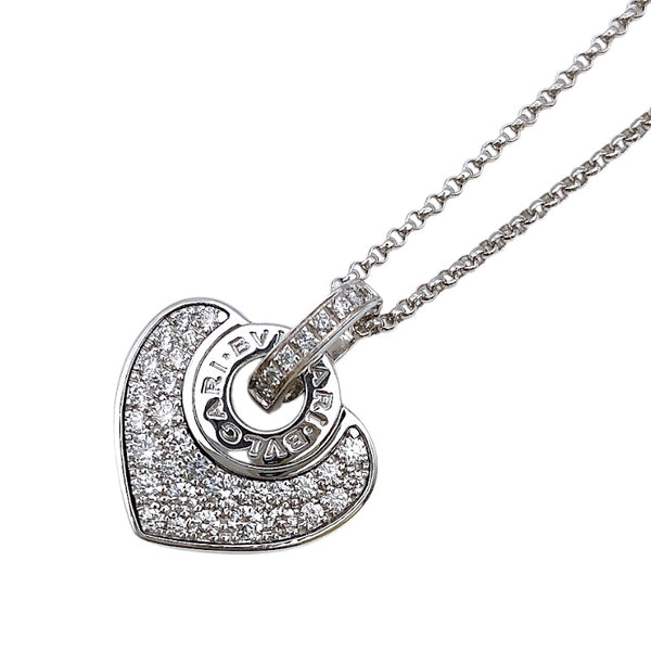 ブルガリ BVLGARI クオーレ ハート ネックレス K18WG ダイヤモンド