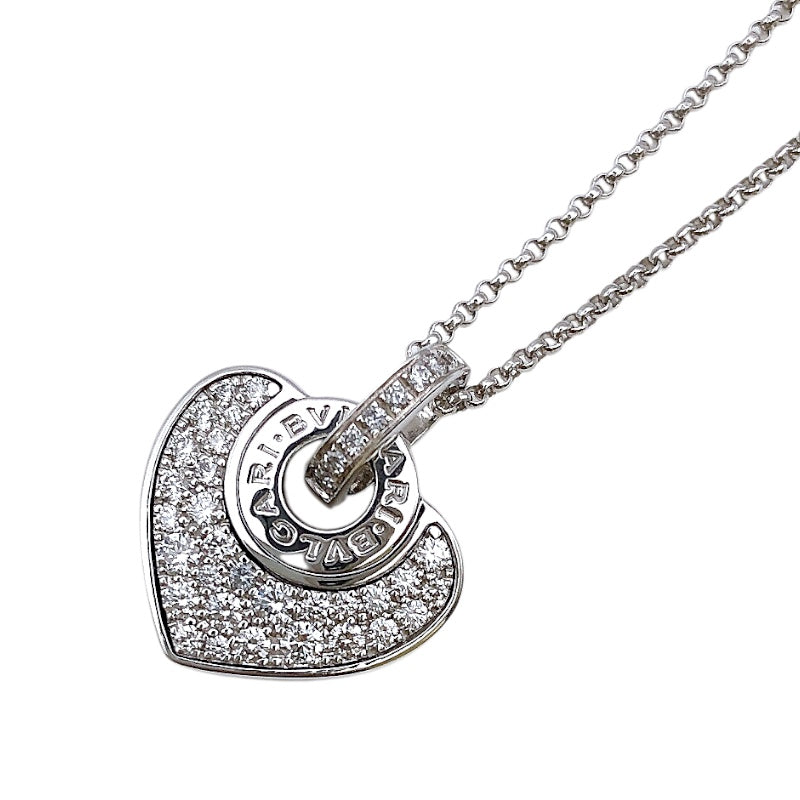 ブルガリ BVLGARI クオーレ　ハート　ネックレス K18WG ダイヤモンド ジュエリー