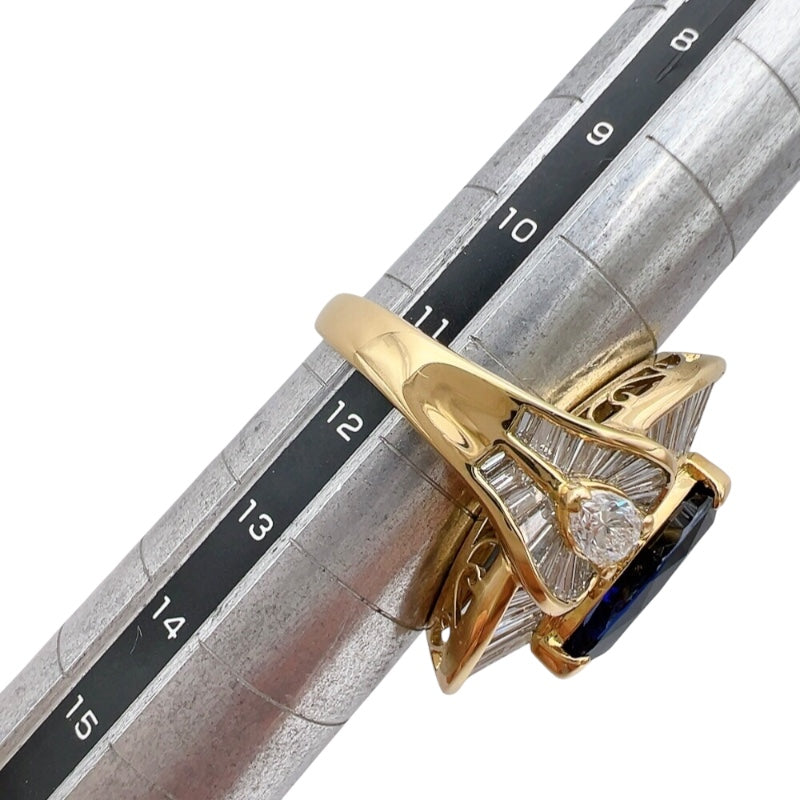 サファイヤリング ブルー K18YG ジュエリー