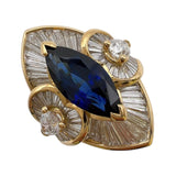 サファイヤリング ブルー K18YG ジュエリー