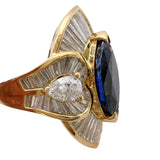 サファイヤリング ブルー K18YG ジュエリー