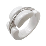 シャネル CHANEL ウルトラリング ホワイト セラミック　750WG セラミック ジュエリー