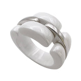 シャネル CHANEL ウルトラリング ホワイト セラミック　750WG セラミック ジュエリー