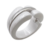 シャネル CHANEL ウルトラリング ホワイト セラミック　750WG セラミック ジュエリー