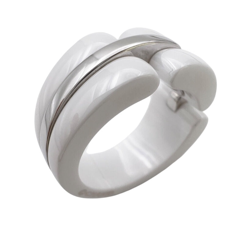 シャネル CHANEL ウルトラリング ホワイト セラミック　750WG セラミック ジュエリー