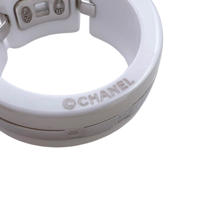 シャネル CHANEL ウルトラリング ホワイト セラミック　750WG セラミック ジュエリー