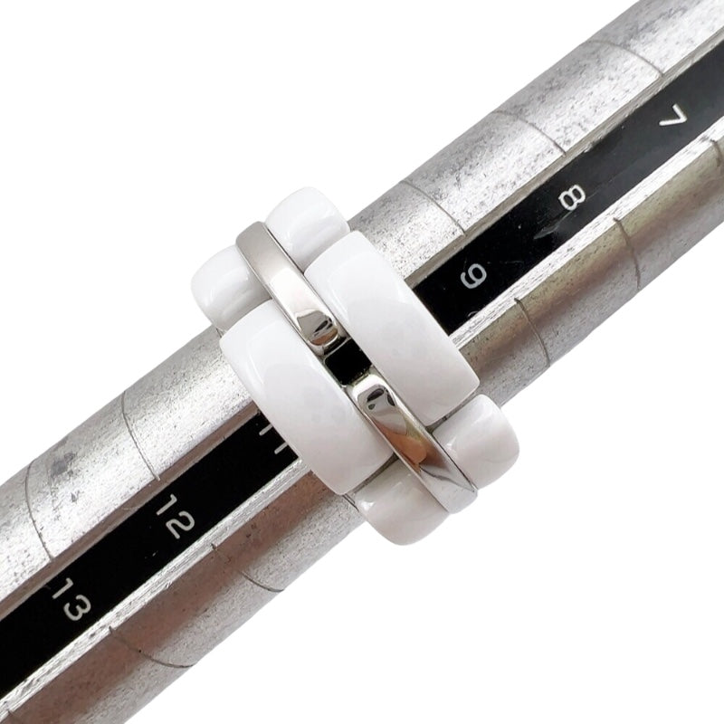 シャネル CHANEL ウルトラリング ホワイト セラミック　750WG セラミック ジュエリー