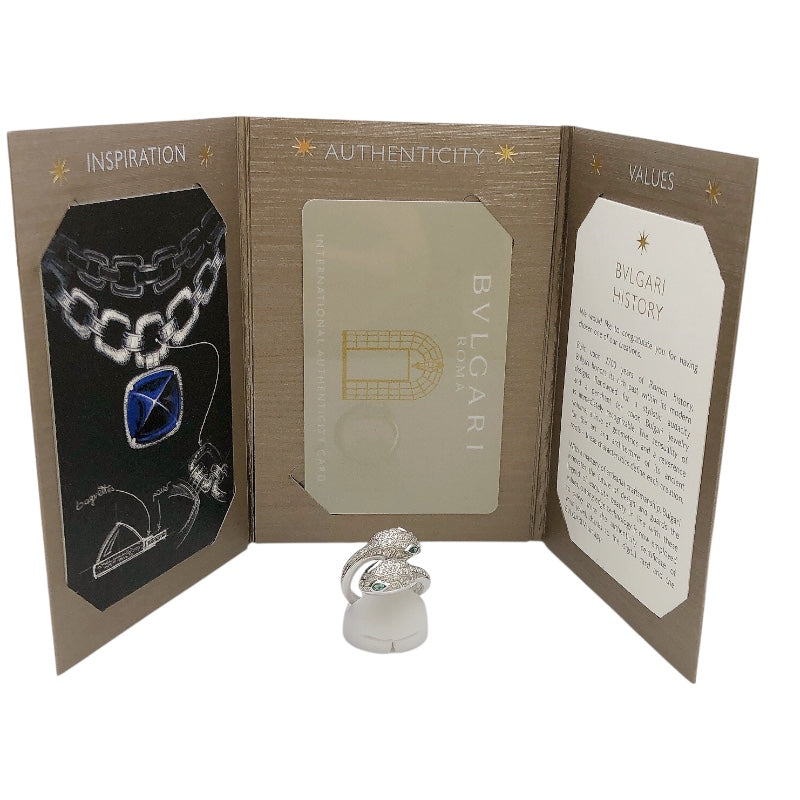 ブルガリ BVLGARI セルペンティセドゥットーリリング K18ホワイトゴールド 750WG ジュエリー