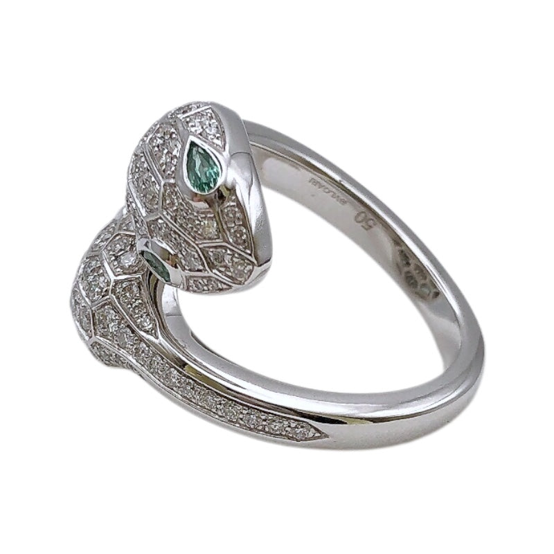 ブルガリ BVLGARI セルペンティセドゥットーリリング K18ホワイトゴールド 750WG ジュエリー