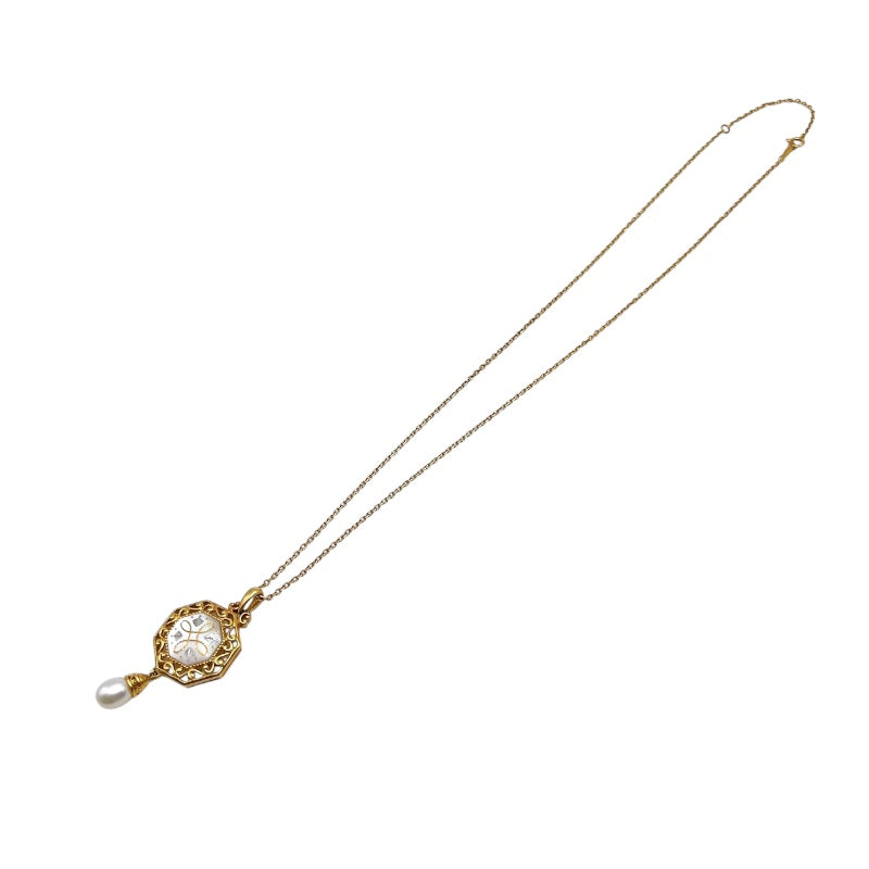 ミキモト MIKIMOTO ピクウェネックレス イエローゴールド K18YG/MOP シェル ジュエリー