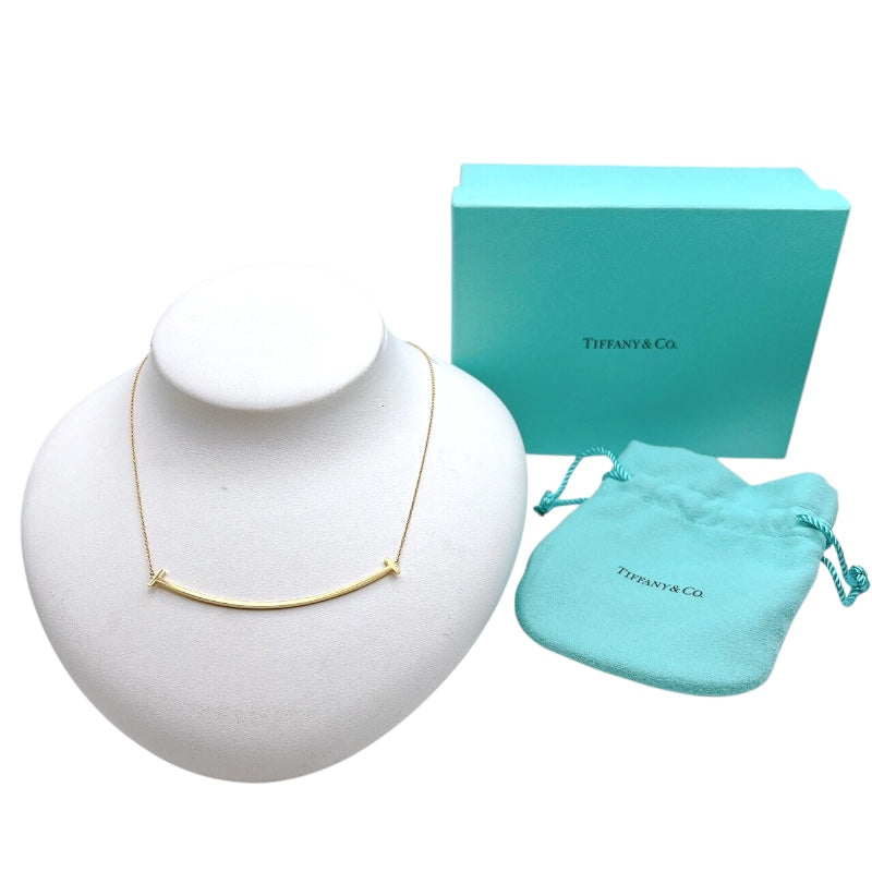 ティファニー TIFFANY＆CO Tスマイル ネックレス ラージ イエローゴールド 750YG ジュエリー